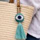 Handmade Evil Eye Tassel Charm Keychain